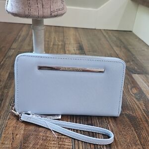 New! Steve Madden Sky Blue Wristlet Clutch.